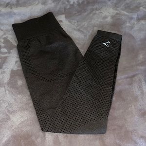 Brown gym shark workout leggings
